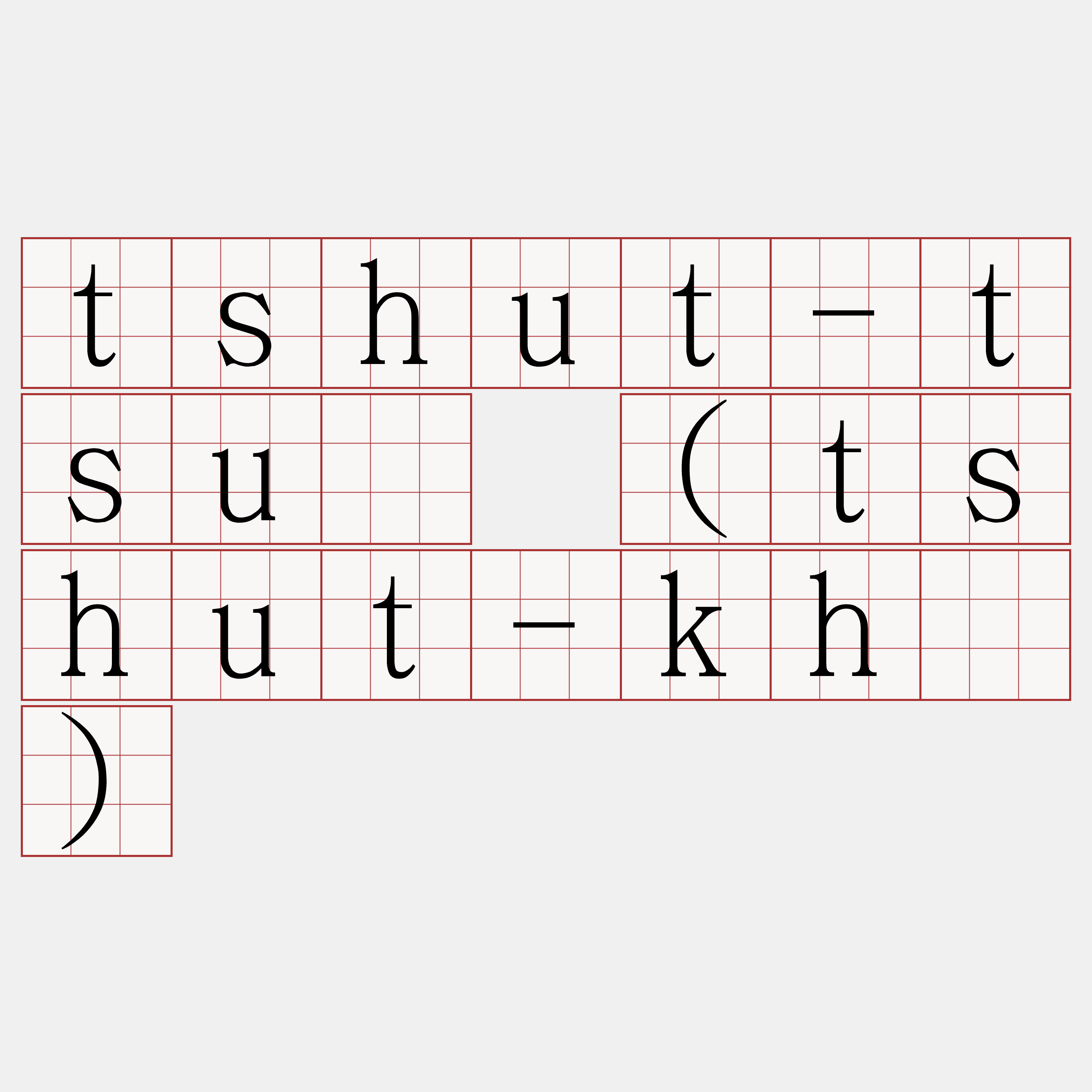 tshut-tsuí (tshut-khì)